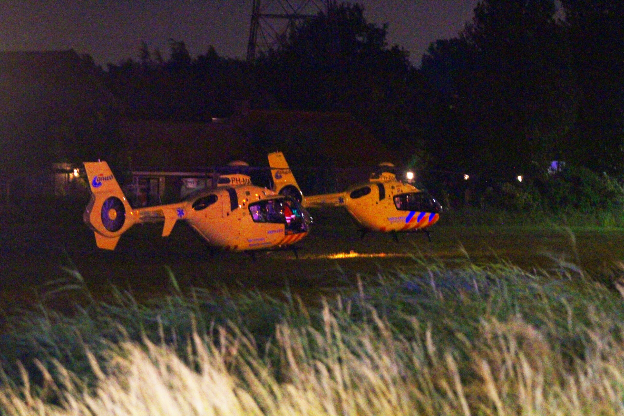 Twee traumahelikopters landen bij ernstig ongeval N246 Markenbinnen
