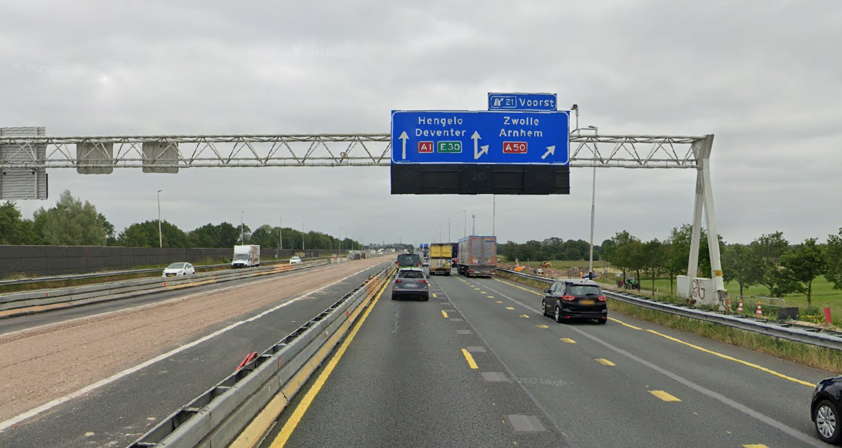 Deel A1 bij Apeldoorn afgesloten vanwege werkzaamheden